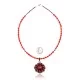 Natural Turquoise Coral Red Jasper .925 Sterling Silver Navajo Native American Necklace 24520-17029 Natural Turquoise Coral Red Jasper .925 Sterling Silver Navajo Native American Necklace 24520-17029