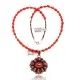 Natural Turquoise Coral Red Jasper .925 Sterling Silver Navajo Native American Necklace 24520-17029 Natural Turquoise Coral Red Jasper .925 Sterling Silver Navajo Native American Necklace 24520-17029