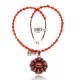 Natural Turquoise Coral Red Jasper .925 Sterling Silver Navajo Native American Necklace 24520-17029 Natural Turquoise Coral Red Jasper .925 Sterling Silver Navajo Native American Necklace 24520-17029