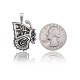 Butterfly .925 Sterling Silver Certified Authentic Handmade Hopi Native American Pendant  24551