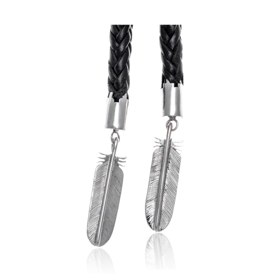 Eagle Head .925 Sterling Silver Certified Authentic Handmade Hopi Native American Bolo Tie 24554 Eagle Head .925 Sterling Silver Certified Authentic Handmade Hopi Native American Bolo Tie 24554