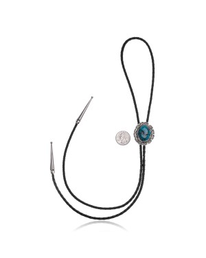Sun .925 Sterling Silver Certified Authentic Handmade Navajo Native American Bolo Tie 24558