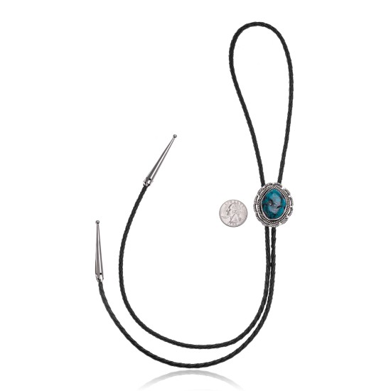 Sun .925 Sterling Silver Certified Authentic Handmade Navajo Native American Bolo Tie 24558