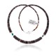 .925 Sterling Silver Certified Authentic Navajo Native American Natural Turquoise Graduated Heishi Necklace 25496 .925 Sterling Silver Certified Authentic Navajo Native American Natural Turquoise Graduated Heishi Necklace 25496
