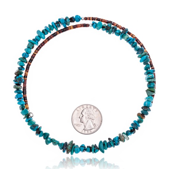 Genuine Stones Certified Authentic Navajo Native American Adjustable Choker Wrap Necklace Chain 255555