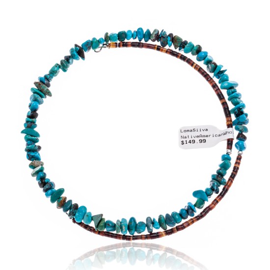 Genuine Stones Certified Authentic Navajo Native American Adjustable Choker Wrap Necklace Chain 255555