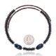 Natural Turquoise and Hematite Certified Authentic Navajo Native American Adjustable Choker Wrap Necklace and Chain 25560 Natural Turquoise and Hematite Certified Authentic Navajo Native American Adjustable Choker Wrap Necklace and Chain 25560