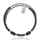 Natural Turquoise and Hematite Certified Authentic Navajo Native American Adjustable Choker Wrap Necklace and Chain 25560 Natural Turquoise and Hematite Certified Authentic Navajo Native American Adjustable Choker Wrap Necklace and Chain 25560