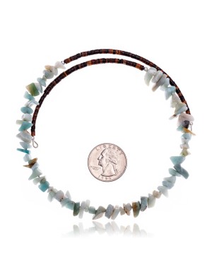 Agate Certified Authentic Navajo Native American Adjustable Choker Wrap Necklace 25563