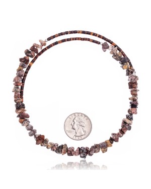 Jasper Certified Authentic Navajo Native American Adjustable Choker Wrap Necklace 25564