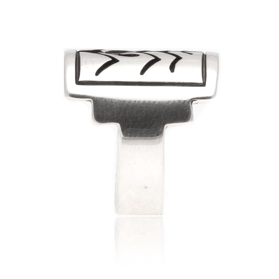 Corn Stalk .925 Sterling Silver Certified Authentic Handmade Hopi Native American Ring 26231