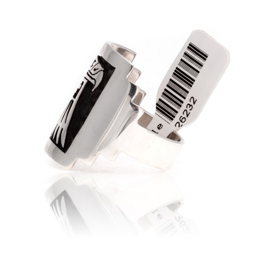 Eagle .925 Sterling Silver Certified Authentic Handmade Hopi Native American Ring 26232