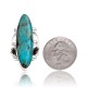 Natural Turquoise .925 Sterling Silver Certified Authentic Navajo Native American Handmade Ring 26235