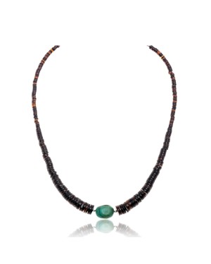 Graduated Heishi and Natural Turquoise .925 Sterling Silver Certified Authentic Navajo Native American Necklace 370856126416