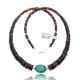 Graduated Heishi and Natural Turquoise .925 Sterling Silver Certified Authentic Navajo Native American Necklace 370856126416