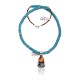 .925 Sterling Silver Certified Authentic Handmade Navajo Native American Natural Spiny Oyster Natural Turquoise Necklace and Pendant 370898778824