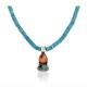 .925 Sterling Silver Certified Authentic Handmade Navajo Native American Natural Spiny Oyster Natural Turquoise Necklace and Pendant 370898778824