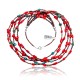 Natural Turquoise and Coral Certified Authentic Navajo .925 Sterling Silver Native American 5 Strand Necklace 370990894086
