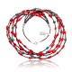 Natural Turquoise and Coral Certified Authentic Navajo .925 Sterling Silver Native American 5 Strand Necklace 370990894086