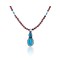 .925 Sterling Silver Certified Authentic Handmade Navajo Native American Natural Turquoise Gold Stone Necklace and Pendant 390616858880