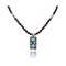 .925 Sterling Silver Certified Authentic Handmade Navajo Native American Natural Turquoise and Black Onyx Necklace & Pendant 390656330890