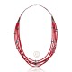 Natural Turquoise and Coral .925 Sterling Silver Certified Authentic Navajo Native American 5 Strand Necklace 390744496487