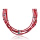 Natural Turquoise and Coral .925 Sterling Silver Certified Authentic Navajo Native American 5 Strand Necklace 390744496487
