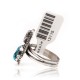 Natural Turquoise and Coral .925 Sterling Silver Certified Authentic Navajo Native American Handmade Ring  390747491802