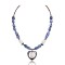 Natural Turquoise and Lapis .925 Sterling Silver Certified Authentic Navajo Native American Necklace 390801004859