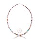 Natural Turquoise and Jasper .925 Sterling Silver Certified Authentic Navajo Native American Necklace 390822545875