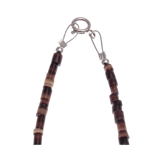 Natural Turquoise and Agate and Jasper .925 Sterling Silver Certified Authentic Navajo Native American Necklace 390918057663