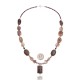 Natural Turquoise and Agate and Jasper .925 Sterling Silver Certified Authentic Navajo Native American Necklace 390918057663