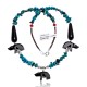 Bear Natural Turquoise and Coral .925 Sterling Silver Certified Authentic Navajo Native American Necklace 750226-5