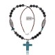 Cross Natural Turquoise Snowflake Obsidian .925 Sterling Silver Certified Authentic Navajo Native American Necklace 750237-8 Cross Natural Turquoise Snowflake Obsidian .925 Sterling Silver Certified Authentic Navajo Native American Necklace 750237-8