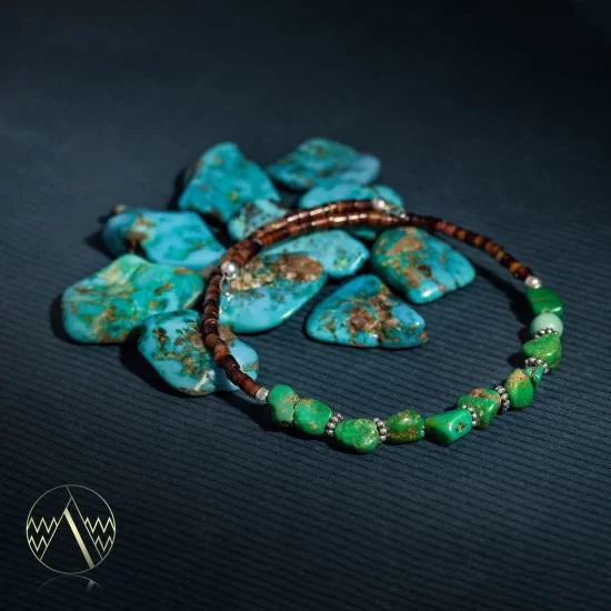 Natural Turquoise Navajo Native American Adjustable Wrap Bracelet 12733 Natural Turquoise Navajo Native American Adjustable Wrap Bracelet 12733