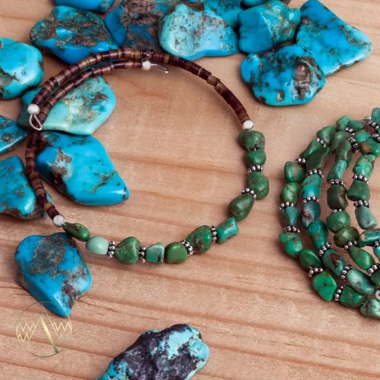 Natural Turquoise Navajo Native American Adjustable Wrap Bracelet 12733 Natural Turquoise Navajo Native American Adjustable Wrap Bracelet 12733