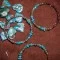 Natural Turquoise and Green Quartz Navajo Native American Wrap Bracelet 12738-4