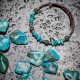 Natural Turquoise and Green Quartz Certified Authentic Navajo Native American Wrap Bracelet 12738-4