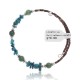 Natural Turquoise and Green Quartz Certified Authentic Navajo Native American Wrap Bracelet 12738-4