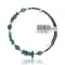 Natural Turquoise and Green Quartz Navajo Native American Wrap Bracelet 12738-4