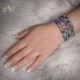 Navajo Native American Natural Turquoise and AMETHYST Adjustable Wrap Bracelet 12739-1 Navajo Native American Natural Turquoise and AMETHYST Adjustable Wrap Bracelet 12739-1