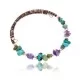 Navajo Native American Natural Turquoise and AMETHYST Adjustable Wrap Bracelet 12739-1 Navajo Native American Natural Turquoise and AMETHYST Adjustable Wrap Bracelet 12739-1