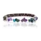 Navajo Native American Natural Turquoise and AMETHYST Adjustable Wrap Bracelet 12739-1 Navajo Native American Natural Turquoise and AMETHYST Adjustable Wrap Bracelet 12739-1