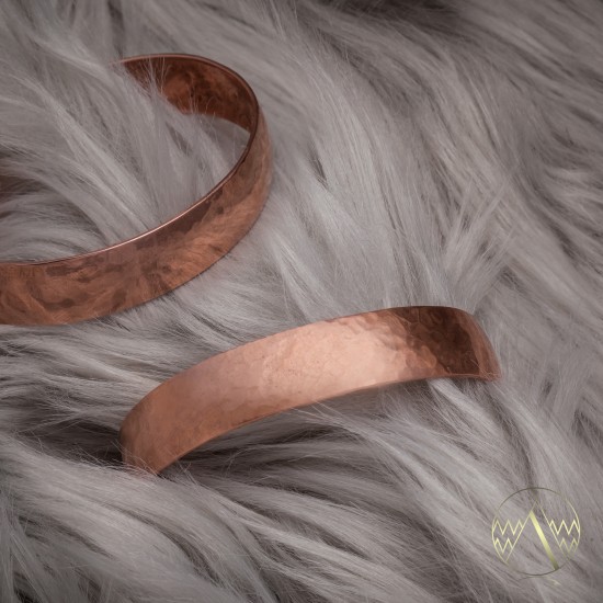 Pure Copper Certified Authentic Handmade Navajo Native American Hammered Cuff Bracelet 12875