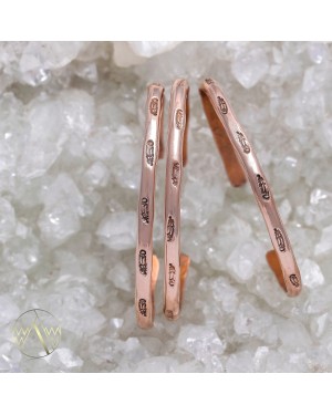 Feather Pure Copper Certified Authentic Handmade Navajo Native American Cuff Bracelet 12887-1