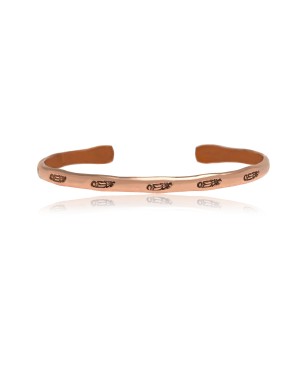 Feather Pure Copper Certified Authentic Handmade Navajo Native American Cuff Bracelet 12887-1