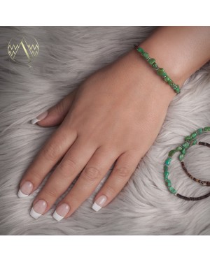 Certified Authentic Navajo Native American Natural Turquoise Adjustable Wrap Bracelet 12944