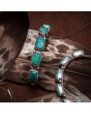 Handmade Certified Authentic Nugget Navajo .925 Sterling Silver Natural Turquoise Native American Cuff Bracelet 13169 Handmade Certified Authentic Nugget Navajo .925 Sterling Silver Natural Turquoise Native American Cuff Bracelet 13169