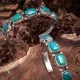 Handmade Nugget Navajo .925 Sterling Silver Natural Turquoise Native American Cuff Bracelet 13169 Handmade Nugget Navajo .925 Sterling Silver Natural Turquoise Native American Cuff Bracelet 13169
