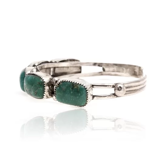 Handmade Nugget Navajo .925 Sterling Silver Natural Turquoise Native American Cuff Bracelet 13169 Handmade Nugget Navajo .925 Sterling Silver Natural Turquoise Native American Cuff Bracelet 13169
